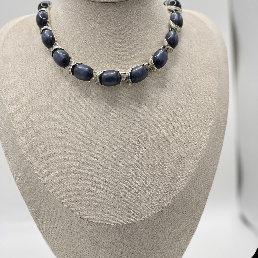 Blue and Silver Lapis Lazuli Necklace
